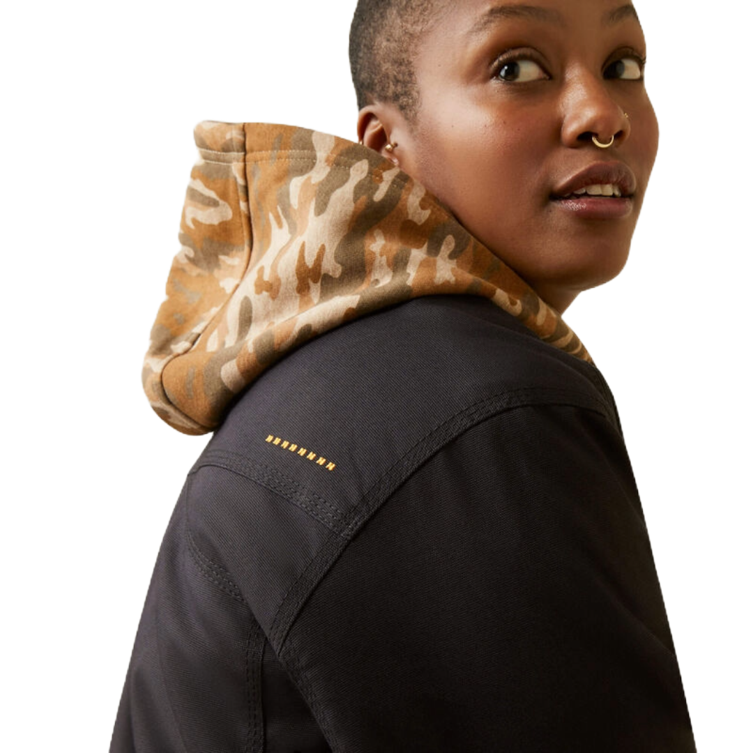 Ariat Rebar Stretch Canvas Bomber Jacket - Black  from GME Supply